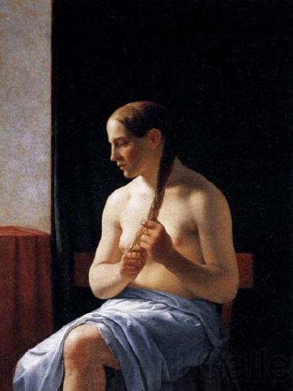 Christoffer Wilhelm Eckersberg Seated Nude Model Spain oil painting art